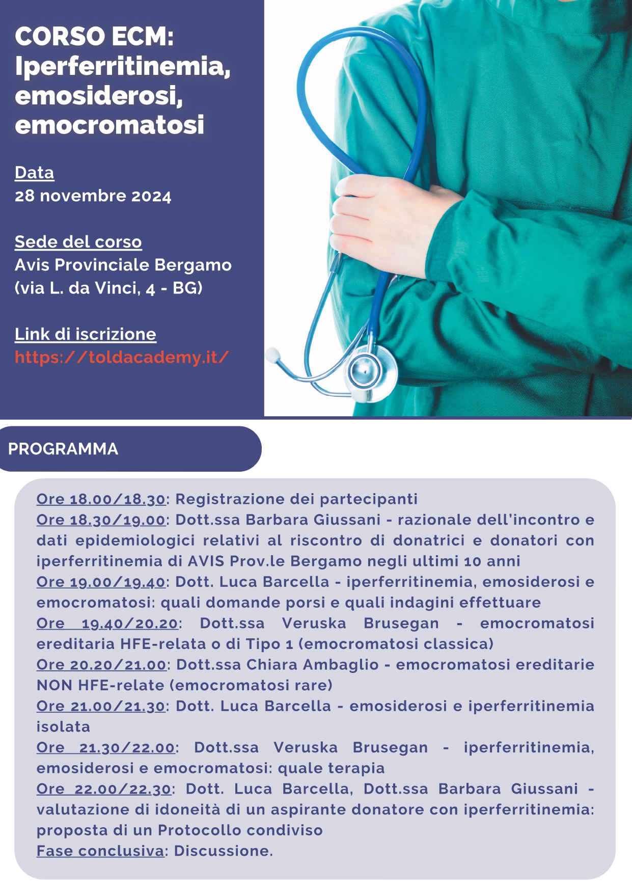 Corso ECM AVIS Bergamo 