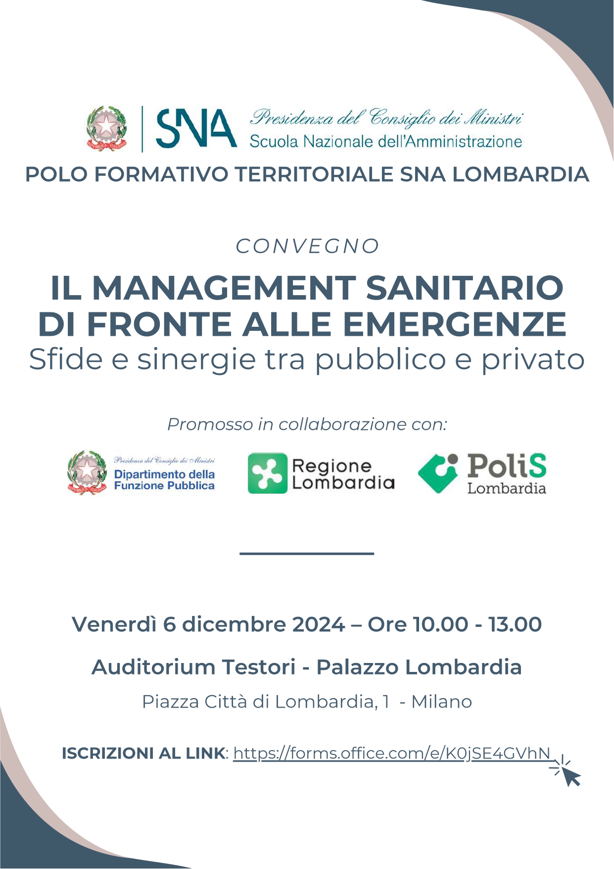 “Il management sanitario di fronte alle emergenze: sfide e sinergie tra pubblico e privato”