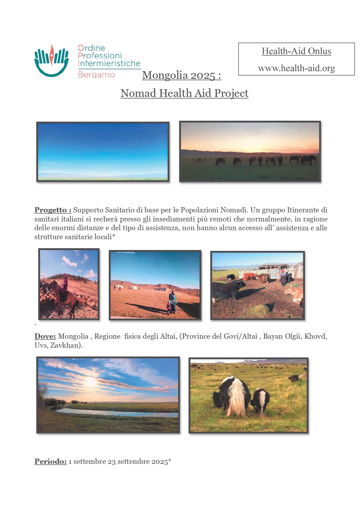 Mongolia 2025: Nomad Health Aid Project